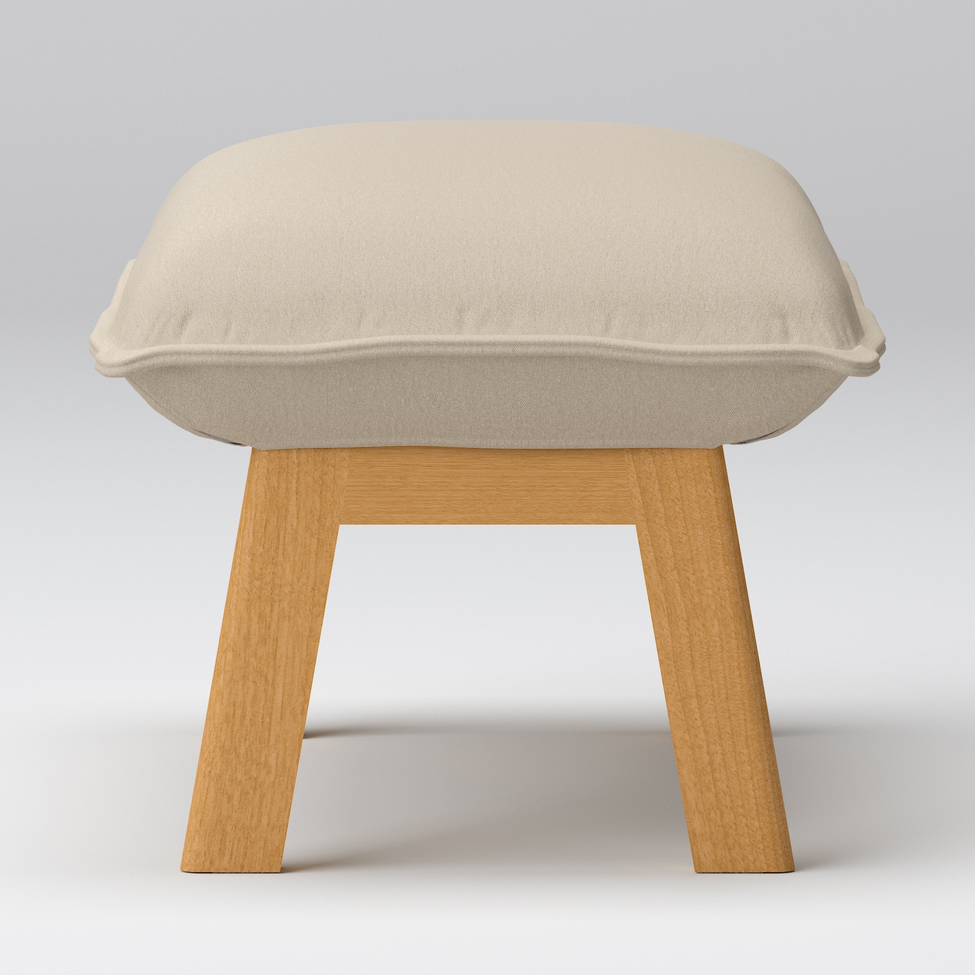 洗いざらしの綿帆布ハイバックリクライニングソファ・オットマン用カバー／ベージュ