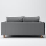 洗いざらしの綿帆布ソファ本体・２シーター・フェザー・ポケットコイル用カバーグレー