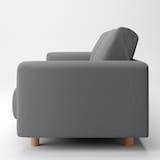 洗いざらしの綿帆布ソファ本体・３シーター・ウレタン・ポケットコイル用カバーグレー