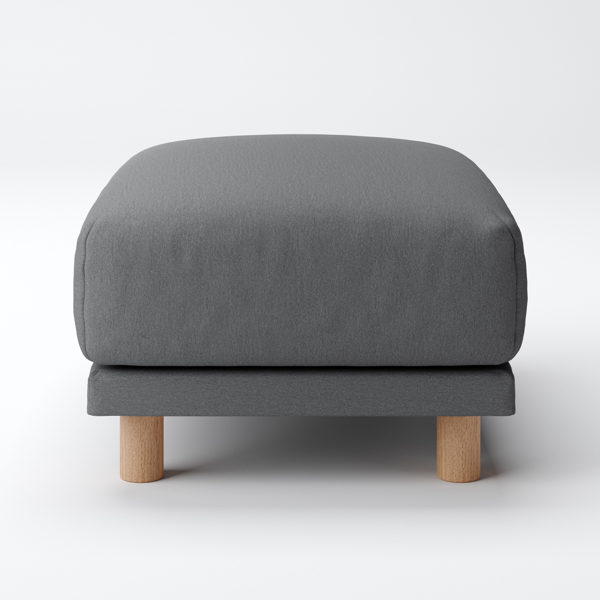 洗いざらしの綿帆布ソファ本体・オットマン・ウレタン・ポケットコイル用カバーグレー