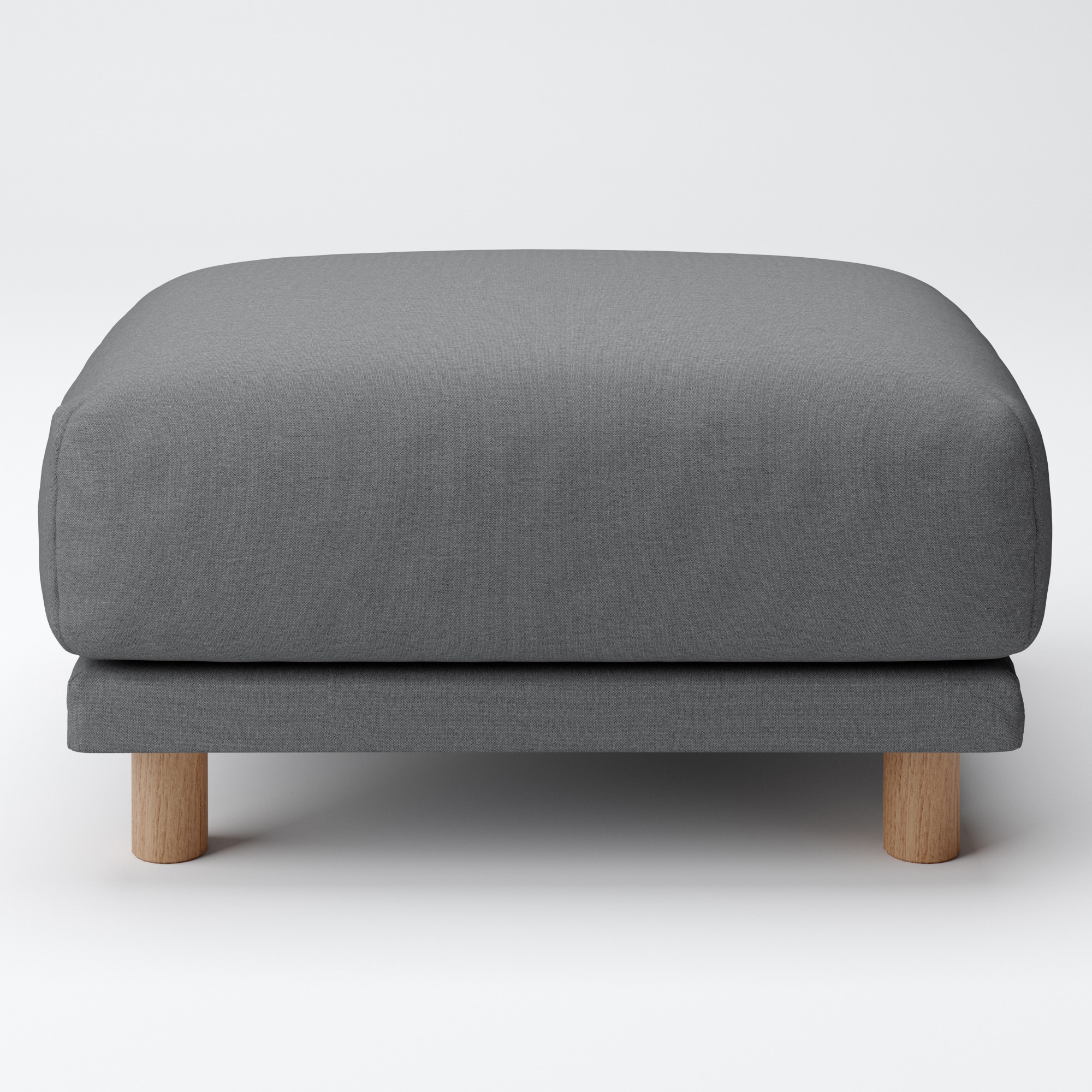 洗いざらしの綿帆布ソファ本体・オットマン・ウレタン・ポケットコイル用カバーグレー