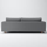 洗いざらしの綿帆布ソファ本体３Ｓフェザーポケットコイルカウチタイプ左カバーグレー