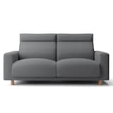 洗いざらしの綿帆布ソファ本体２．５Ｓフェザーポケットコイルハイバックカバーグレー