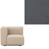 洗いざらしの綿帆布ユニットソファアーム付・小用カバー／グレー