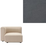 洗いざらしの綿帆布ユニットソファ・ハーフアーム・大（右）用カバー／グレー