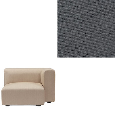 【カバー】洗いざらしの綿帆布ユニットソファ・ハーフアーム・大（左）用カバー