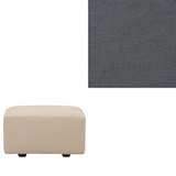 洗いざらしの綿帆布ユニットソファオットマン・小用カバー／グレー