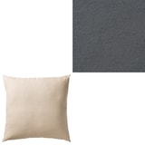 洗いざらしの綿帆布ユニットソファ・羽根クッション用カバー／グレー