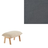 洗いざらしの綿帆布ハイバックリクライニングソファ・オットマン用カバー／グレー