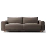 洗いざらしの綿帆布ソファ本体・３シーター・フェザーポケットコイル用カバーブラウン