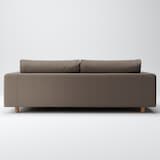 洗いざらしの綿帆布ソファ本体・３シーター・フェザーポケットコイル用カバーブラウン