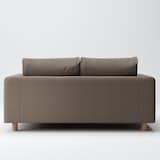 洗いざらしの綿帆布ソファ本体・２シーター・フェザーポケットコイル用カバーブラウン