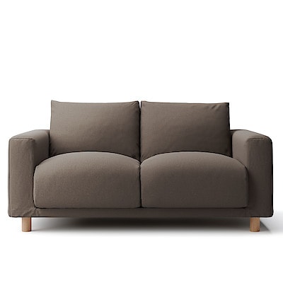 【カバー】洗いざらしの綿帆布ソファ本体・２シーター・フェザーポケットコイル用カバー