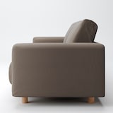 洗いざらしの綿帆布ソファ本体・３シーター・ウレタンポケットコイル用カバーブラウン