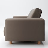 洗いざらしの綿帆布ソファ本体２．５シーターウレタンポケットコイル用カバーブラウン