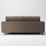 洗いざらしの綿帆布ソファ本体２．５シーターウレタンポケットコイル用カバーブラウン