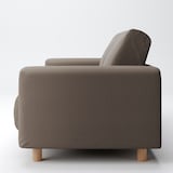 洗いざらしの綿帆布ソファ本体・２シーター・ウレタンポケットコイル用カバーブラウン