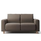 洗いざらしの綿帆布ソファ本体・２シーター・ウレタンポケットコイル用カバーブラウン