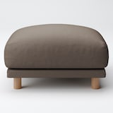 洗いざらしの綿帆布ソファ本体・オットマン・フェザーポケットコイル用カバーブラウン