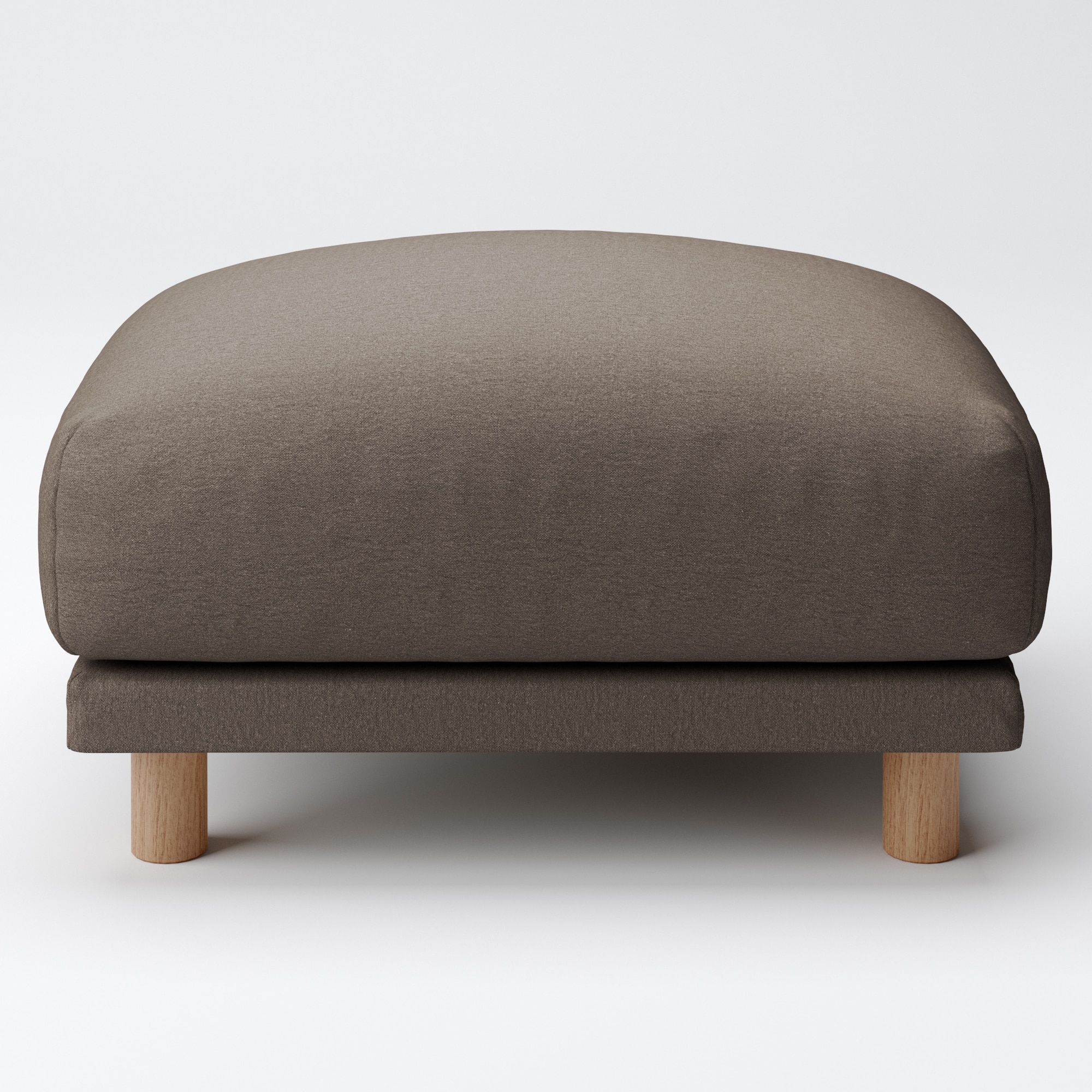 洗いざらしの綿帆布ソファ本体・オットマン・フェザーポケットコイル用カバーブラウン