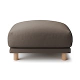 洗いざらしの綿帆布ソファ本体・オットマン・フェザーポケットコイル用カバーブラウン