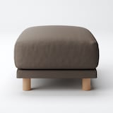 洗いざらしの綿帆布ソファ本体・オットマン・ウレタンポケットコイル用カバーブラウン