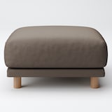 洗いざらしの綿帆布ソファ本体・オットマン・ウレタンポケットコイル用カバーブラウン