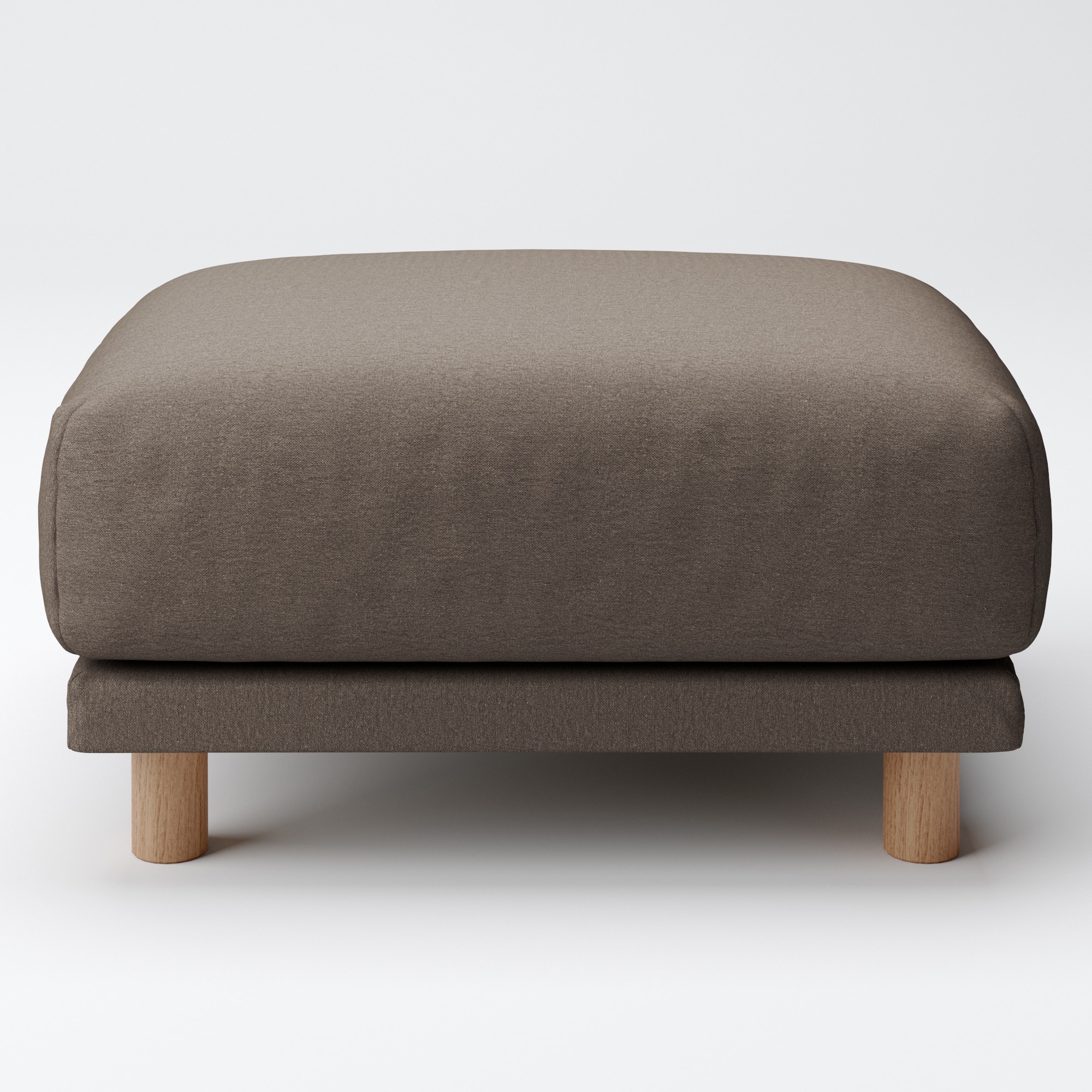 洗いざらしの綿帆布ソファ本体・オットマン・ウレタンポケットコイル用カバーブラウン