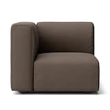 洗いざらしの綿帆布ユニットソファアーム付・小用カバー／ブラウン