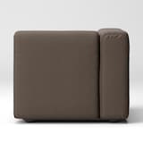 洗いざらしの綿帆布ユニットソファアーム付・小用カバー／ブラウン