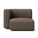 洗いざらしの綿帆布ユニットソファ・ハーフアーム・大（右）用カバー／ブラウン