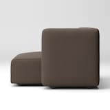 洗いざらしの綿帆布ユニットソファ・ハーフアーム・大（左）用カバー／ブラウン