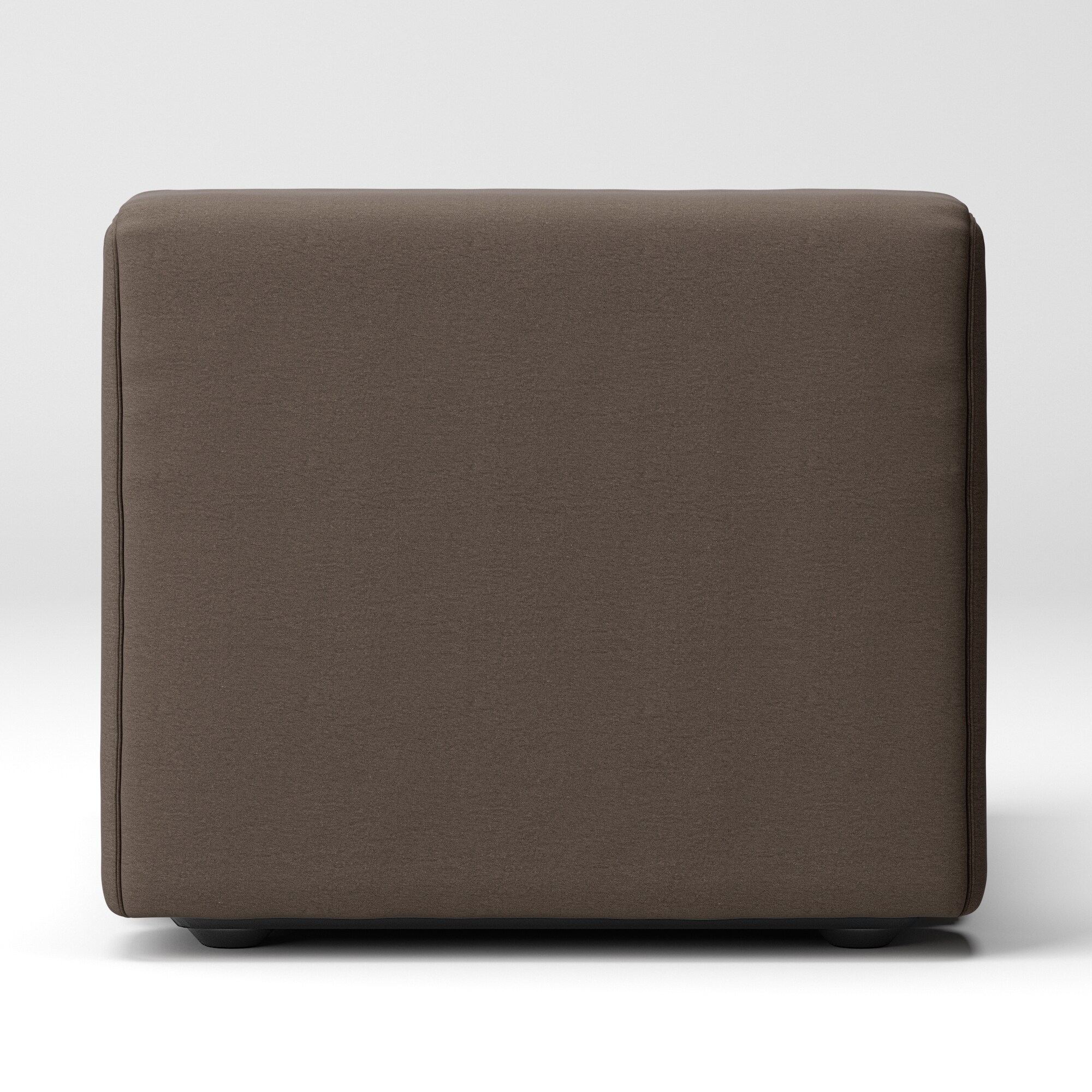 洗いざらしの綿帆布ユニットソファアームレス・大・幅７７ｃｍ用カバー／ブラウン