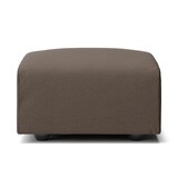 洗いざらしの綿帆布ユニットソファオットマン・小用カバー／ブラウン