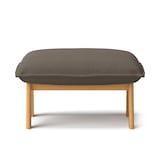 洗いざらしの綿帆布ハイバックリクライニングソファ・オットマン用カバー／ブラウン