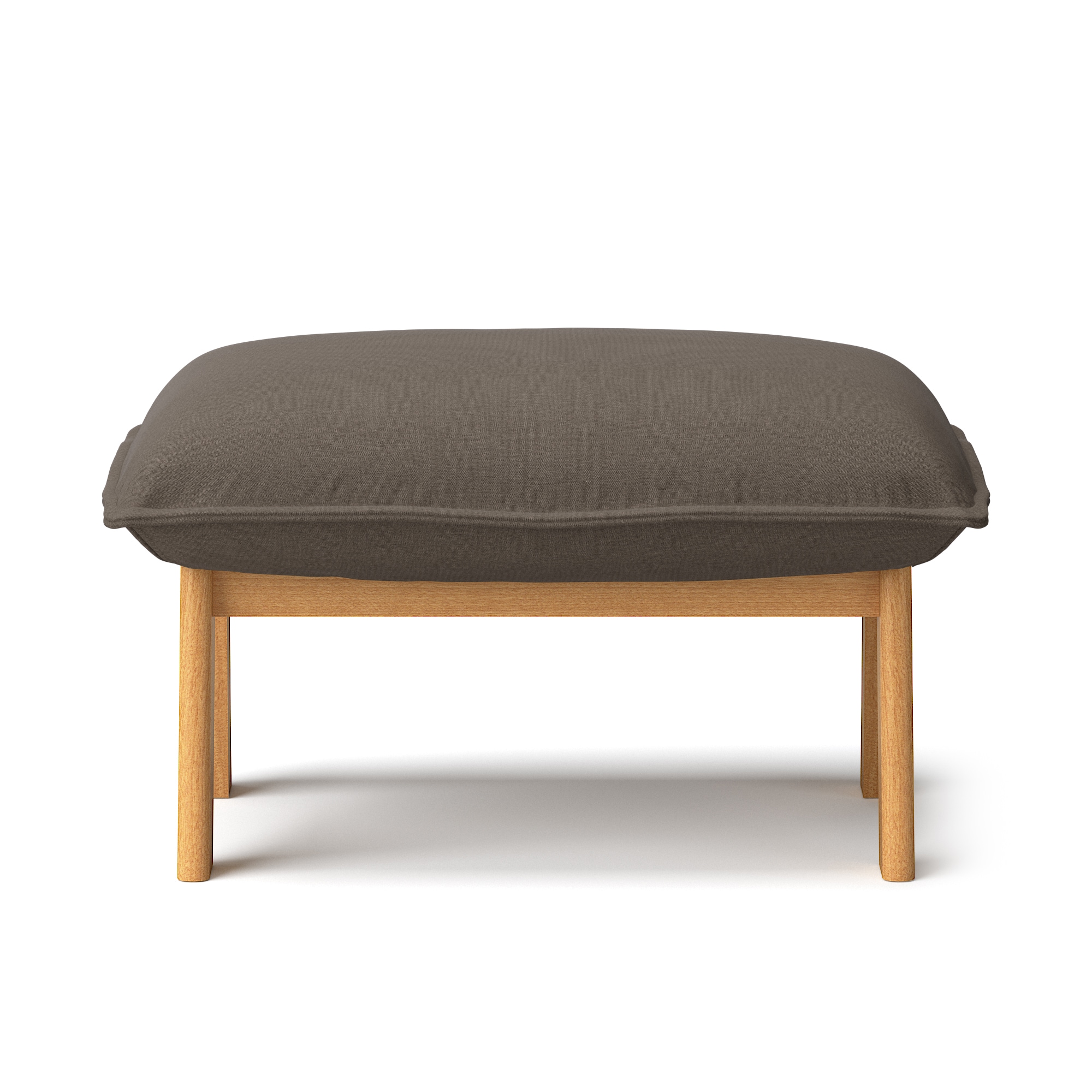 洗いざらしの綿帆布ハイバックリクライニングソファ・オットマン用カバー／ブラウン