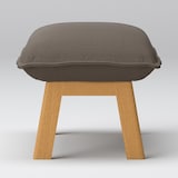 洗いざらしの綿帆布ハイバックリクライニングソファ・オットマン用カバー／ブラウン