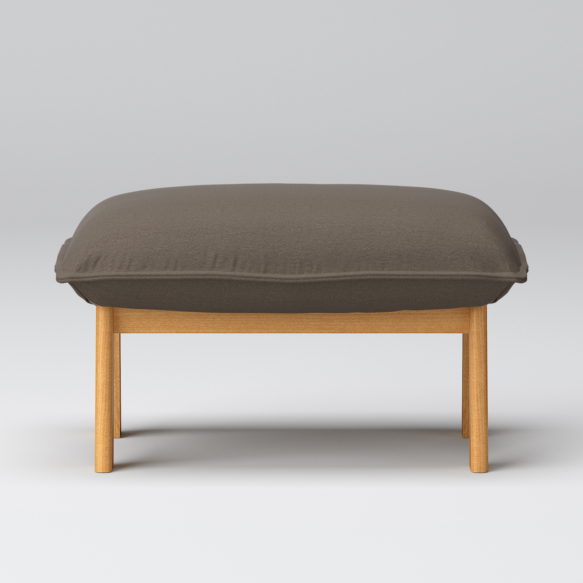 洗いざらしの綿帆布ハイバックリクライニングソファ・オットマン用カバー／ブラウン