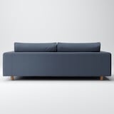 洗いざらしの綿帆布ソファ本体・３シーター・フェザーポケットコイル用カバーネイビー