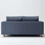 洗いざらしの綿帆布ソファ本体・２シーター・フェザーポケットコイル用カバーネイビー