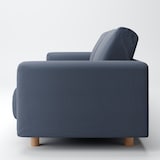 洗いざらしの綿帆布ソファ本体・３シーター・ウレタンポケットコイル用カバーネイビー