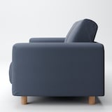 洗いざらしの綿帆布ソファ本体・２シーター・ウレタンポケットコイル用カバーネイビー