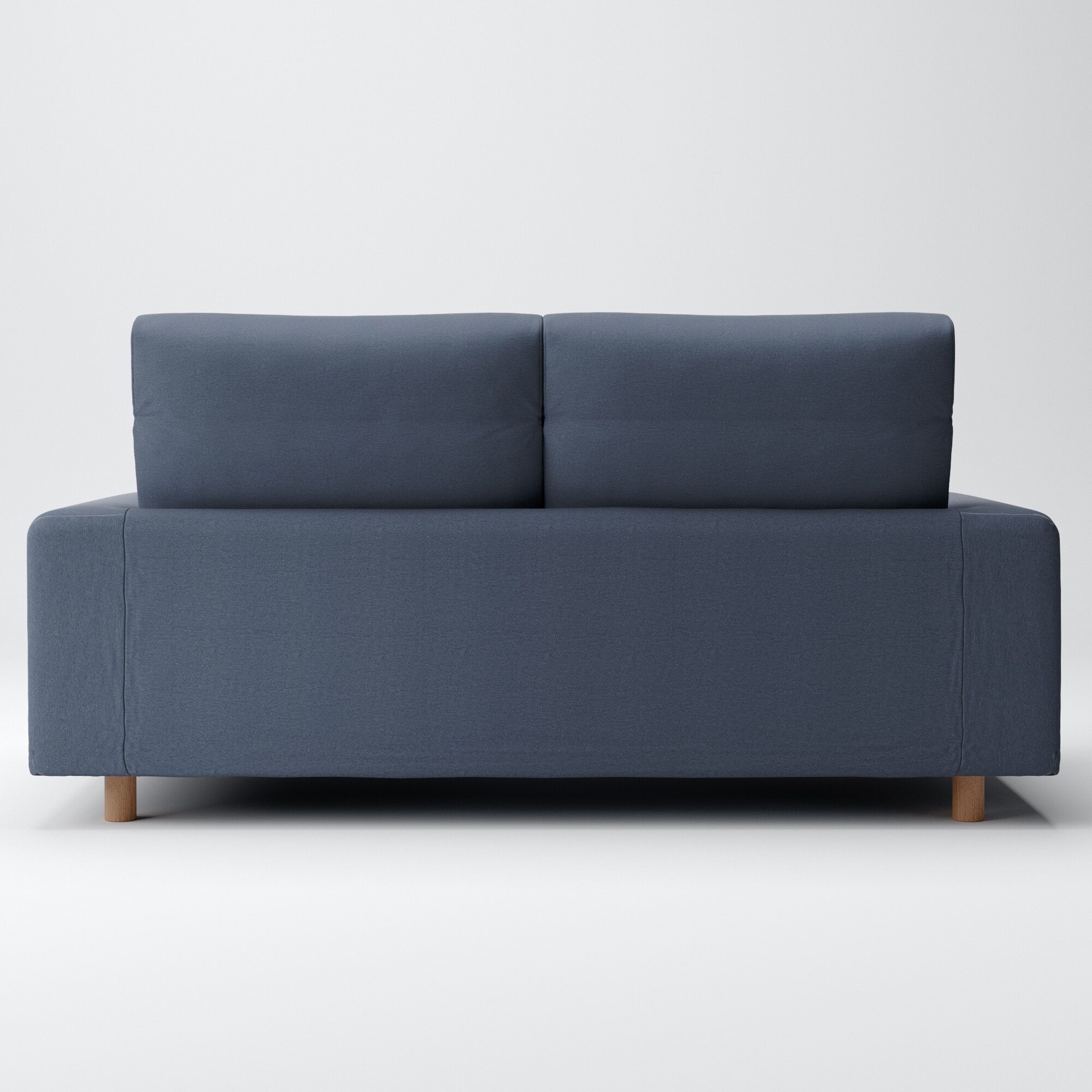 洗いざらしの綿帆布ソファ本体２．５Ｓフェザーポケットコイルハイバック用カバーＮＶ