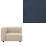 洗いざらしの綿帆布ユニットソファアーム付・大・幅９８ｃｍ用カバー／ネイビー