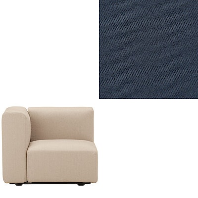 【カバー】洗いざらしの綿帆布ユニットソファアーム付・小用カバー／ネイビー