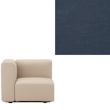 洗いざらしの綿帆布ユニットソファアーム付・小用カバー／ネイビー