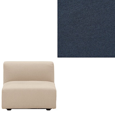 【カバー】洗いざらしの綿帆布ユニットソファアームレス・大・幅７７ｃｍ用カバー