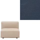 洗いざらしの綿帆布ユニットソファアームレス・大・幅７７ｃｍ用カバー／ネイビー