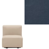 洗いざらしの綿帆布ユニットソファアームレス・小用カバー／ネイビー