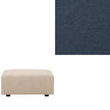 洗いざらしの綿帆布ユニットソファオットマン・大・幅７７ｃｍ用カバー／ネイビー